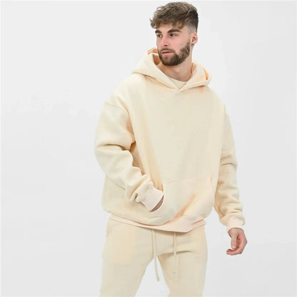 Sweat à capuche + pantalon de sport en coton pour homme