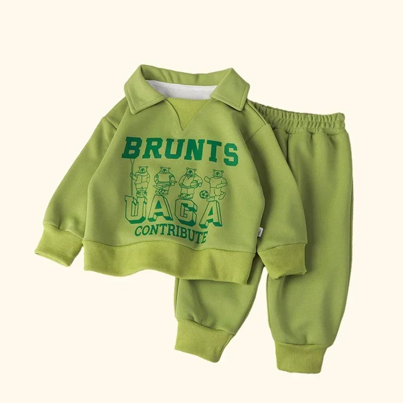 Ensemble de vêtements pour enfants, sweat-shirt + pantalon pour garçons et filles