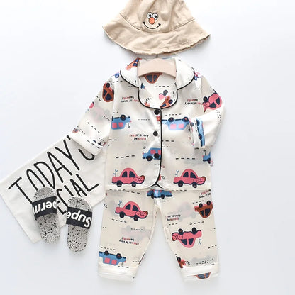 Pyjamas en soie pour enfants 0-4 ans