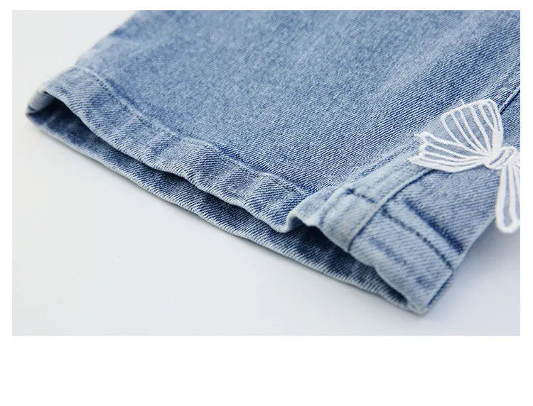 Jeans à jambe large pour fille de 5 à 14 ans