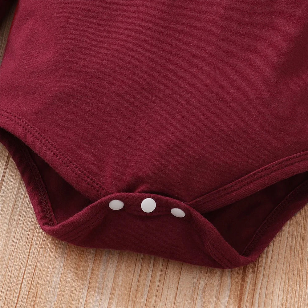 Ensemble de vêtements 2 pièces rouge bébé fille 0-24 mois