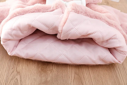 Manteau chaud en fausse fourrure pour enfants de 1 à 5 ans