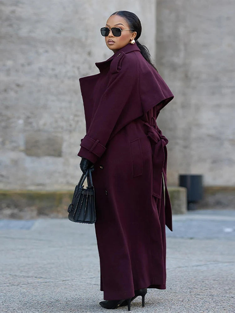 Manteau élégant en laine pour femme