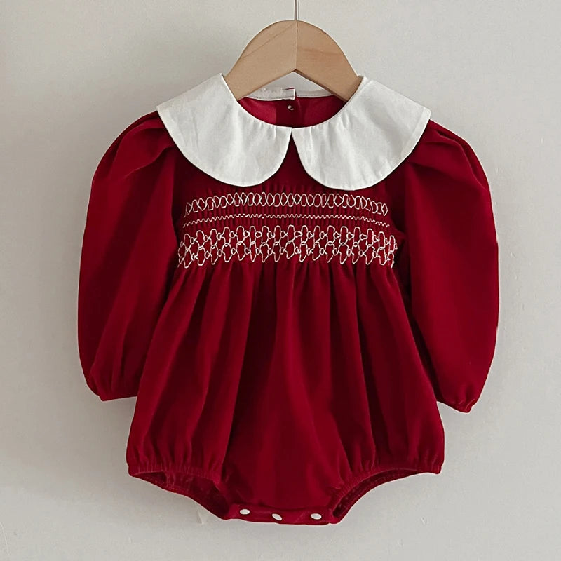 Red dress for baby girls from 3 months to 6 years