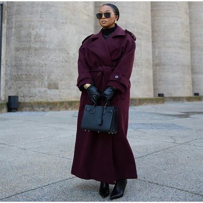 Manteau élégant en laine pour femme