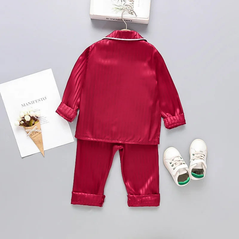 Pyjamas en soie pour enfants 0-4 ans