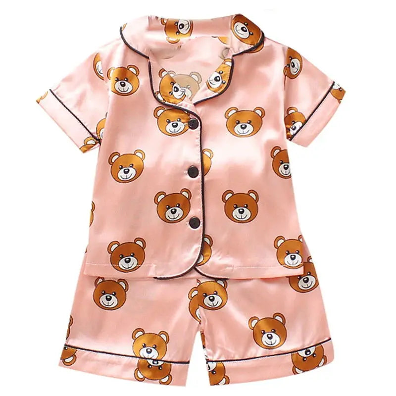 Pyjamas en soie pour enfants 0-4 ans