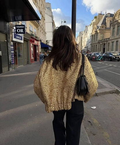 Veste pailletée femme