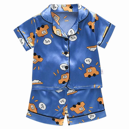 Pyjamas en soie pour enfants 0-4 ans