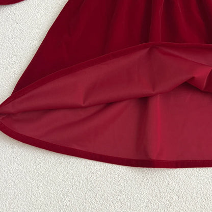 Red dress for baby girls from 3 months to 6 years