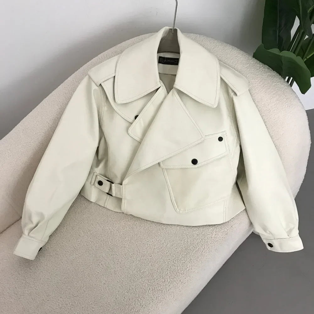 Veste simili cuir pour femme