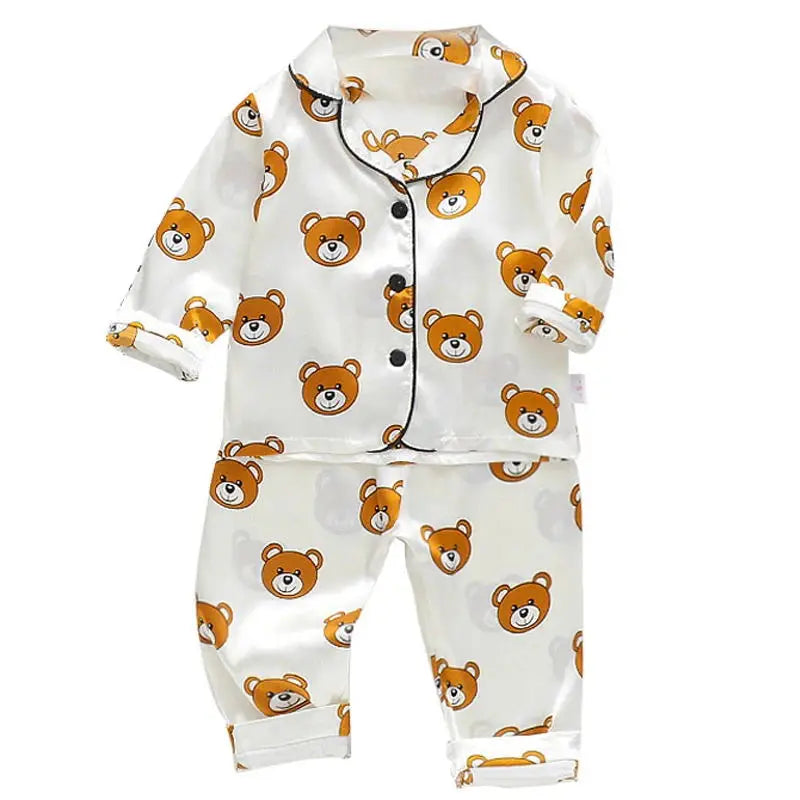 Pyjamas en soie pour enfants 0-4 ans