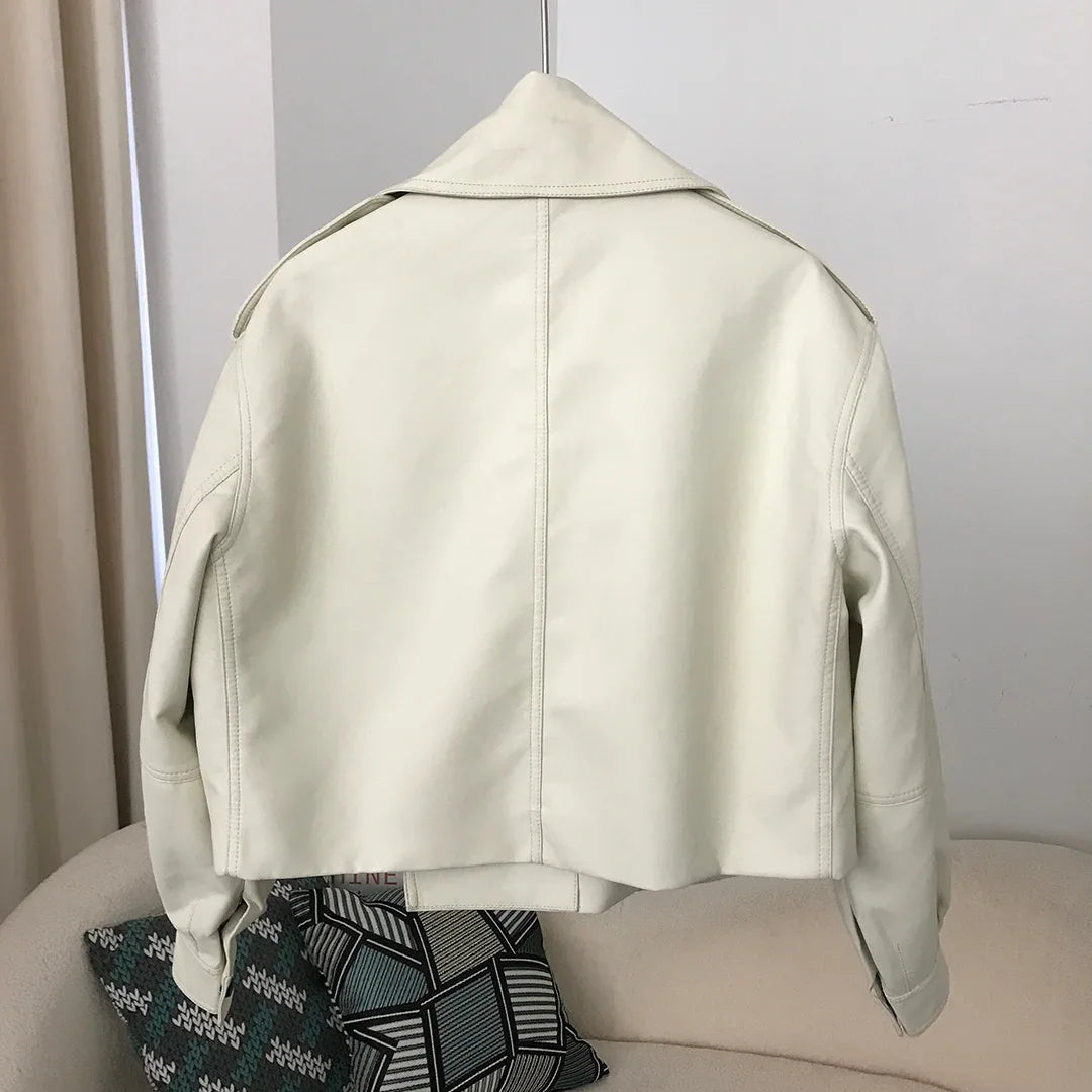 Veste simili cuir pour femme