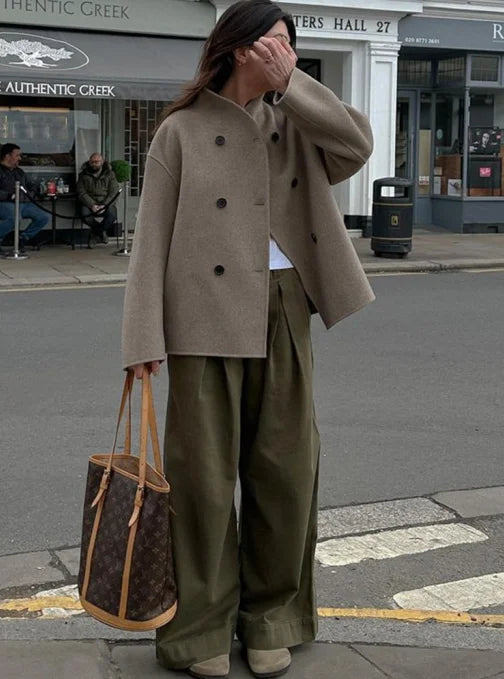 Veste en laine blanc pour femme