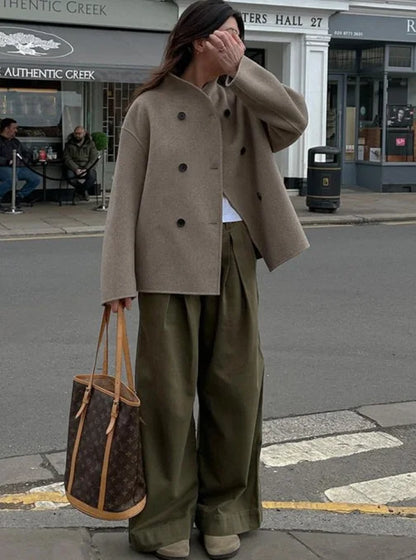 Veste en laine blanc pour femme