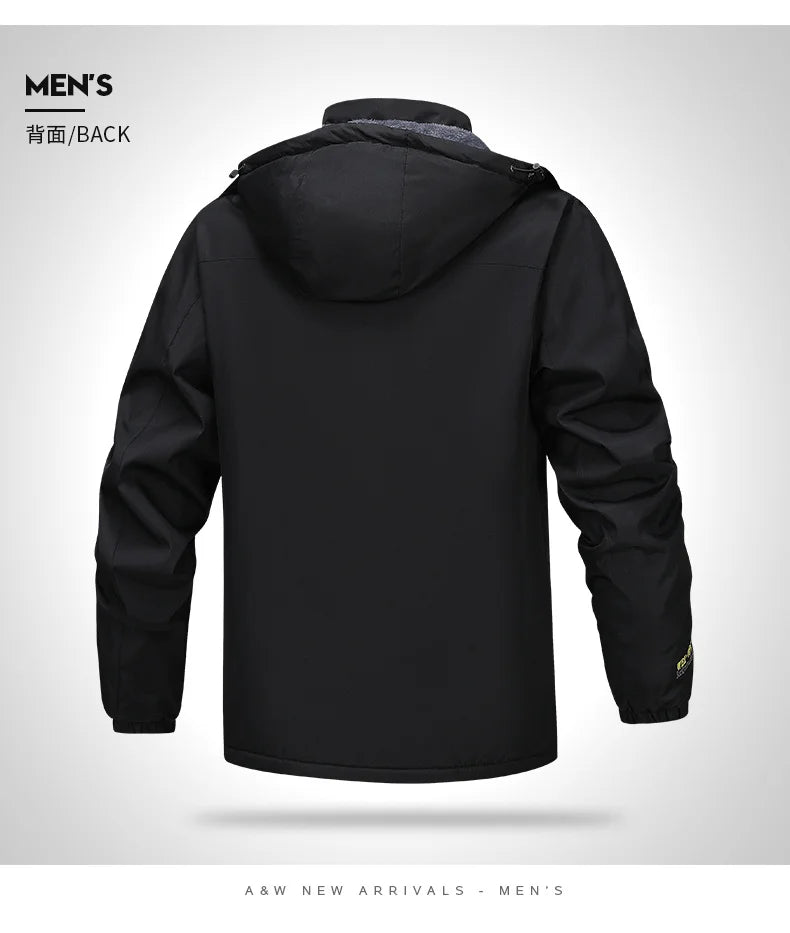 Veste épaisse imperméable et coupe-vent pour homme