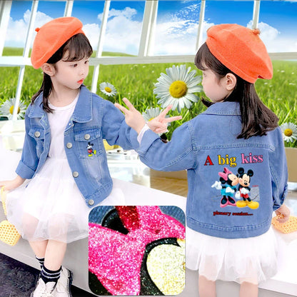 Veste en jean Mickey Minnie Mouse pour enfant 1-7 ans