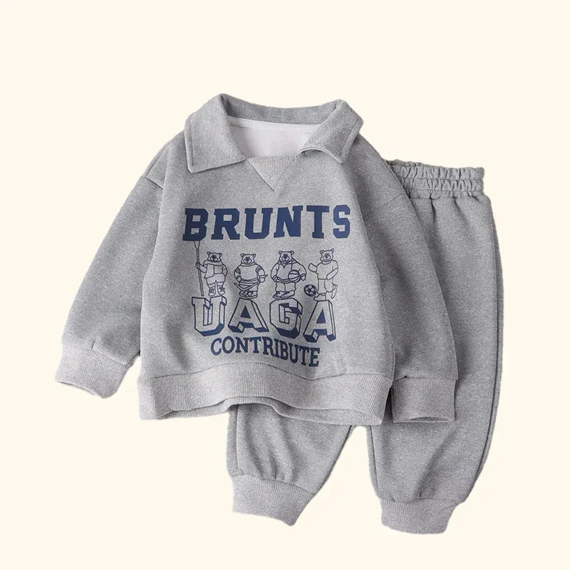 Ensemble de vêtements pour enfants, sweat-shirt + pantalon pour garçons et filles