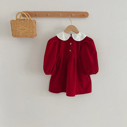 Red dress for baby girls from 3 months to 6 years