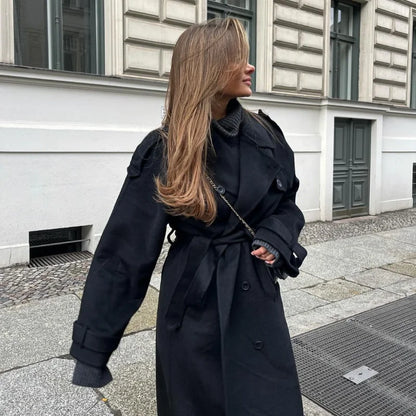 Manteau long en laine élégant pour femme