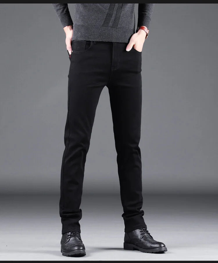 Jean slim stretch noir pour homme