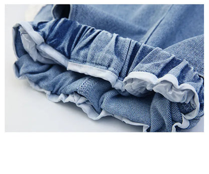 Jeans à jambe large pour fille de 5 à 14 ans