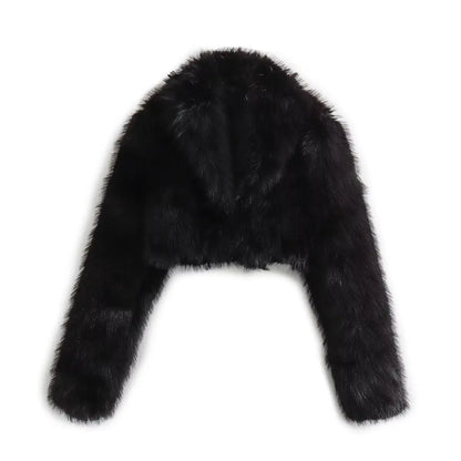 Women's luxurious faux fur coat