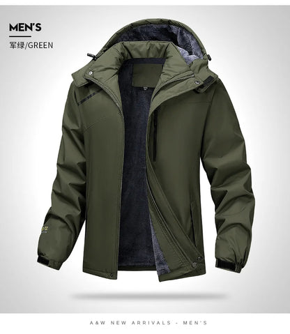 Veste épaisse imperméable et coupe-vent pour homme