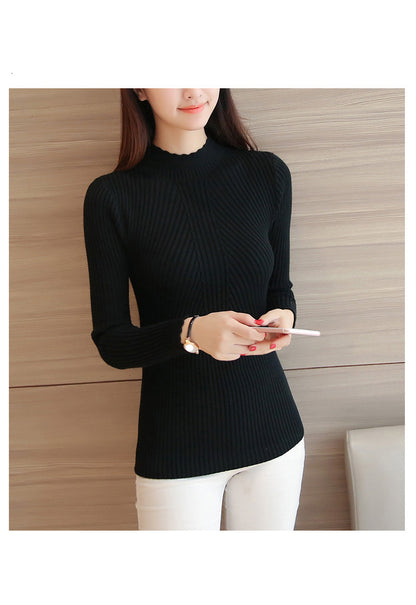 Pull en tricot à manches longues pour femme