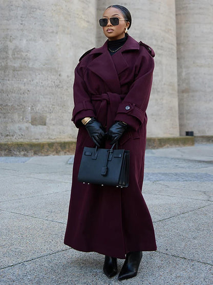 Manteau élégant en laine pour femme