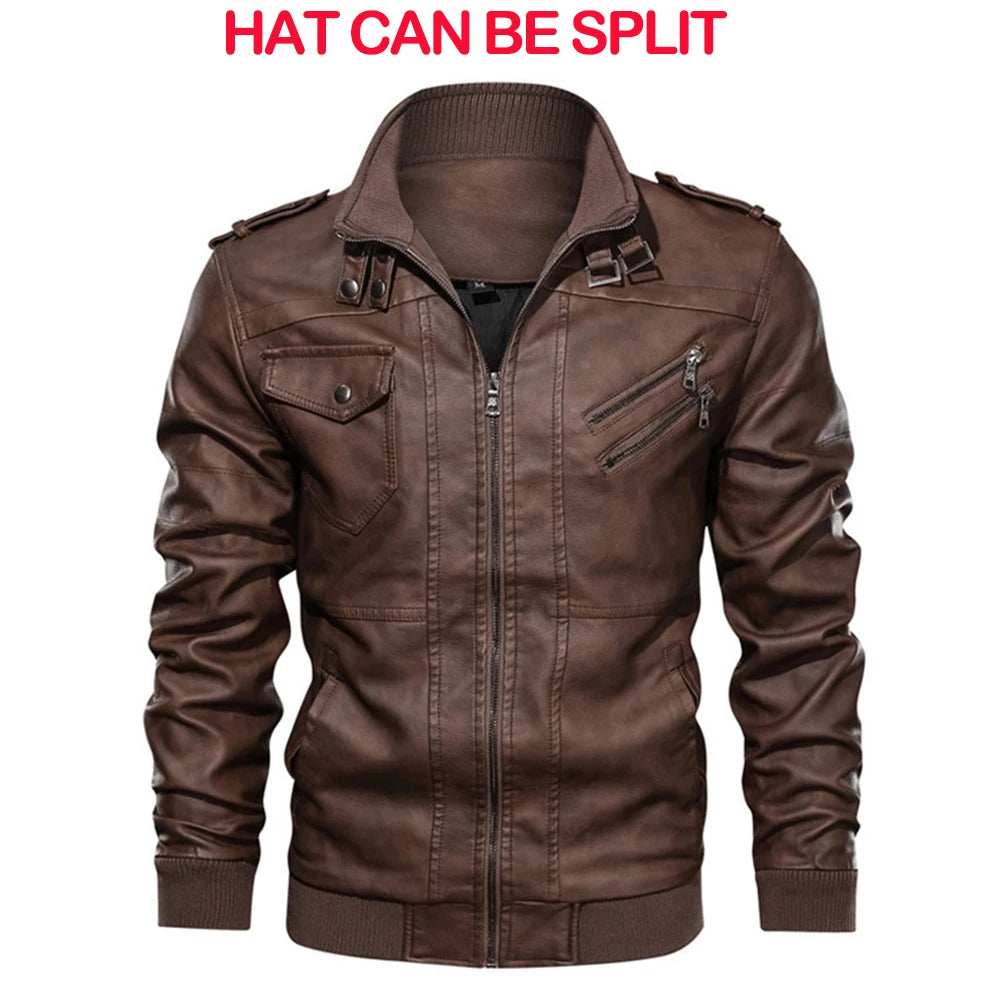 Veste en cuir pour hommes