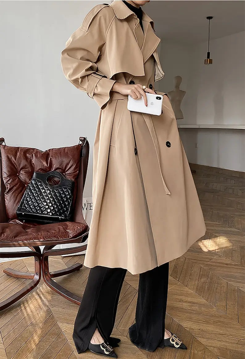 Manteau long classique pour femme