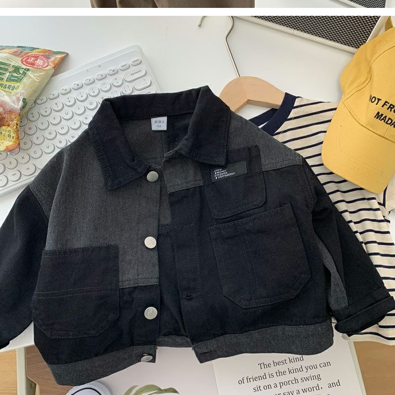 Veste en jean patchwork pour garçon 2-9 ans