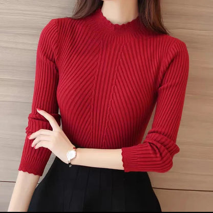 Pull en tricot à manches longues pour femme