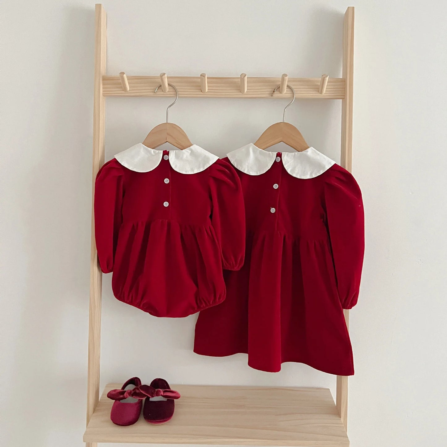 Red dress for baby girls from 3 months to 6 years