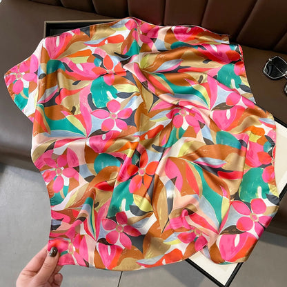 Foulard en satin de soie pour femme