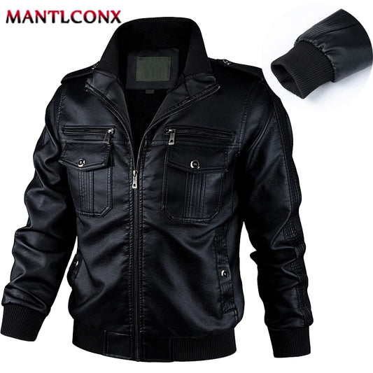 Veste en cuir classique pour hommes