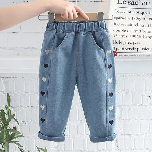 Jean taille élastique pour enfants filles de 1 à 5 ans