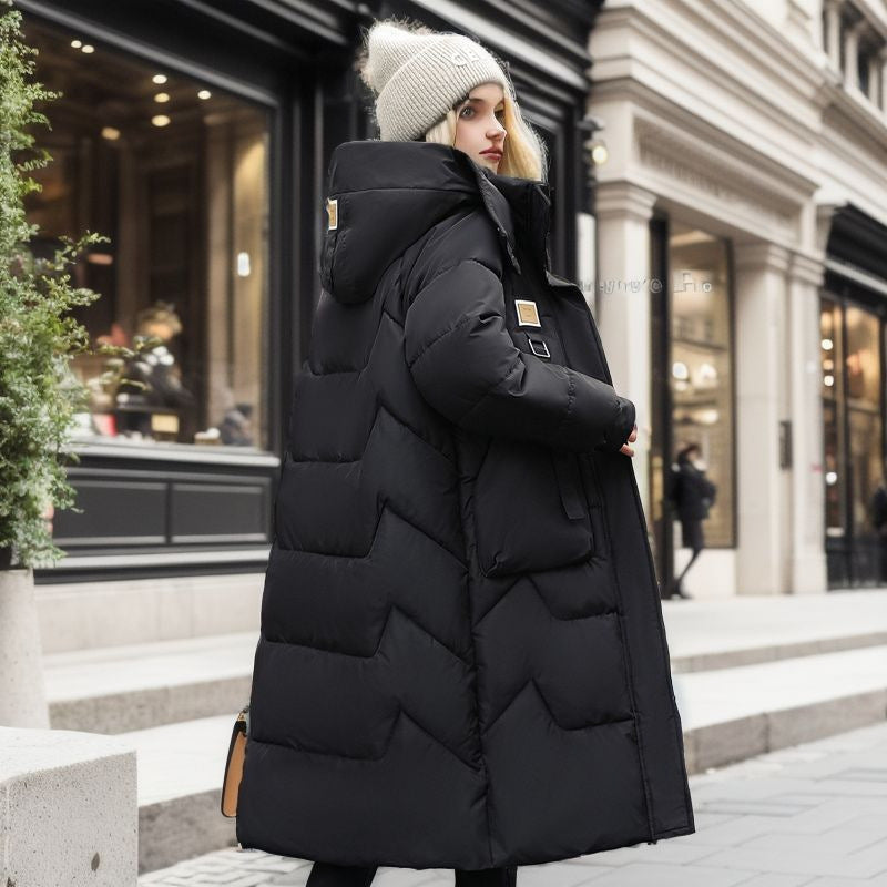 Doudoune longue et épaisse pour femme en hiver