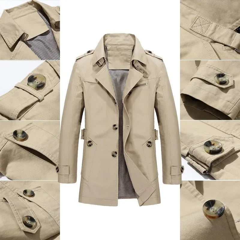 Manteau longue en coton pour homme