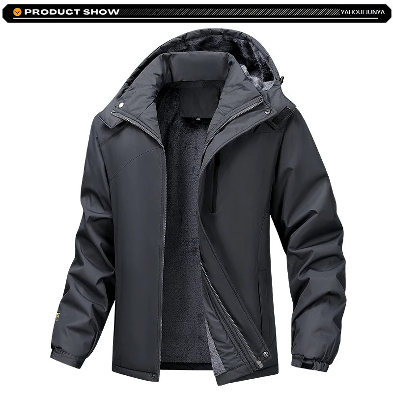 Veste épaisse imperméable et coupe-vent pour homme