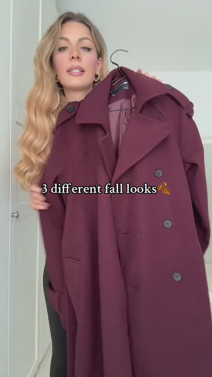 Manteau élégant en laine pour femme